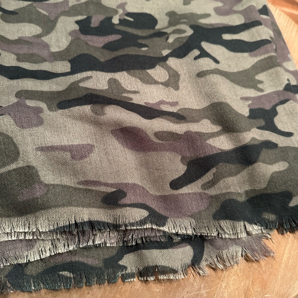 Camouflage Fringe Scarf